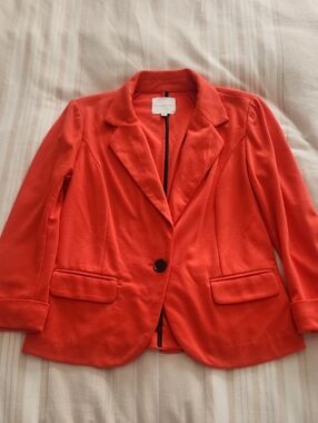 Catherine Malandrino Vibrant Red Single-Button Blazer